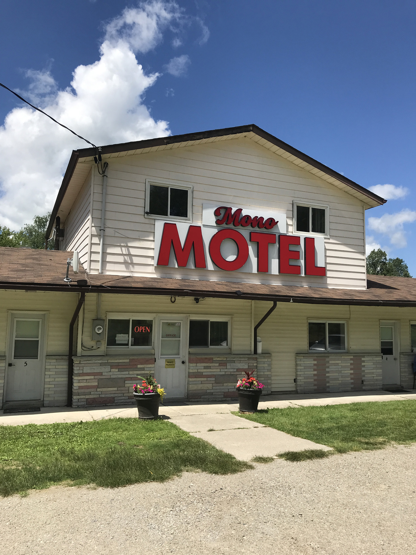 The motel reception